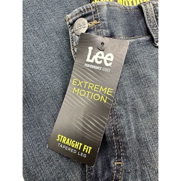 Lee Men's Extreme Motion Straight Fit Tapered Leg Jeans 38 X 28 - Picture 3 of 5